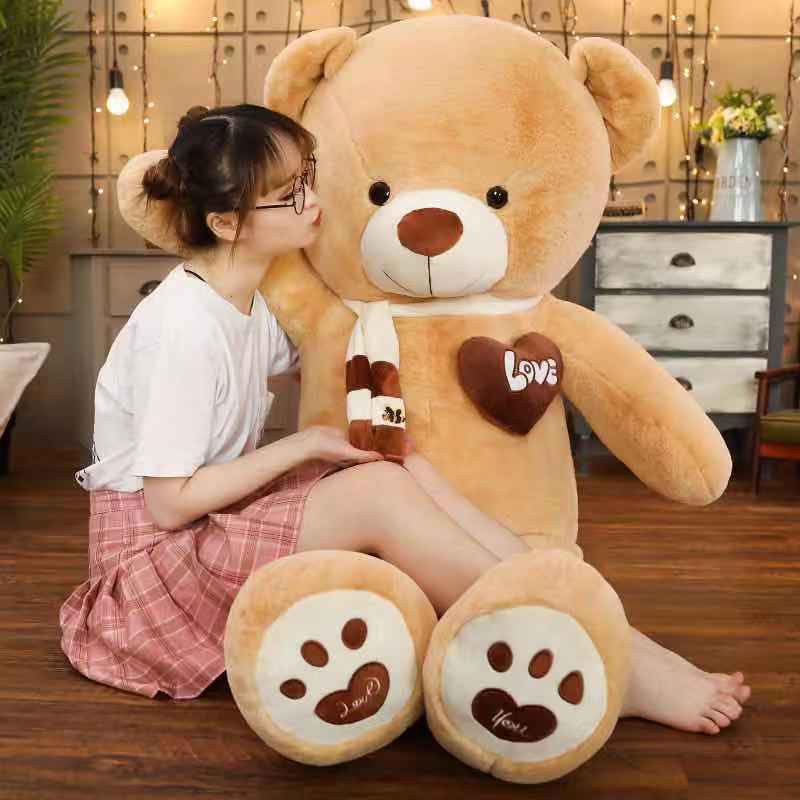 Sunny Human Size Teddy bear with scarf Shopee Philippines