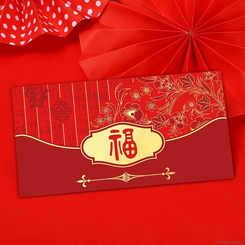 10pcs Chinese Red Envelopes Chinese New Year Spring Festival Lucky