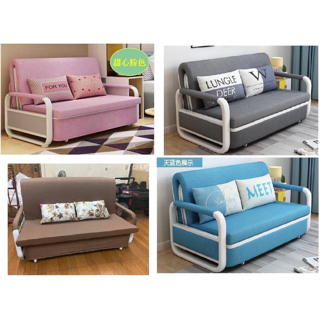 MultiFunctional 3 in 1 Sofa Bed with Foam, Pillow & with Storage Box