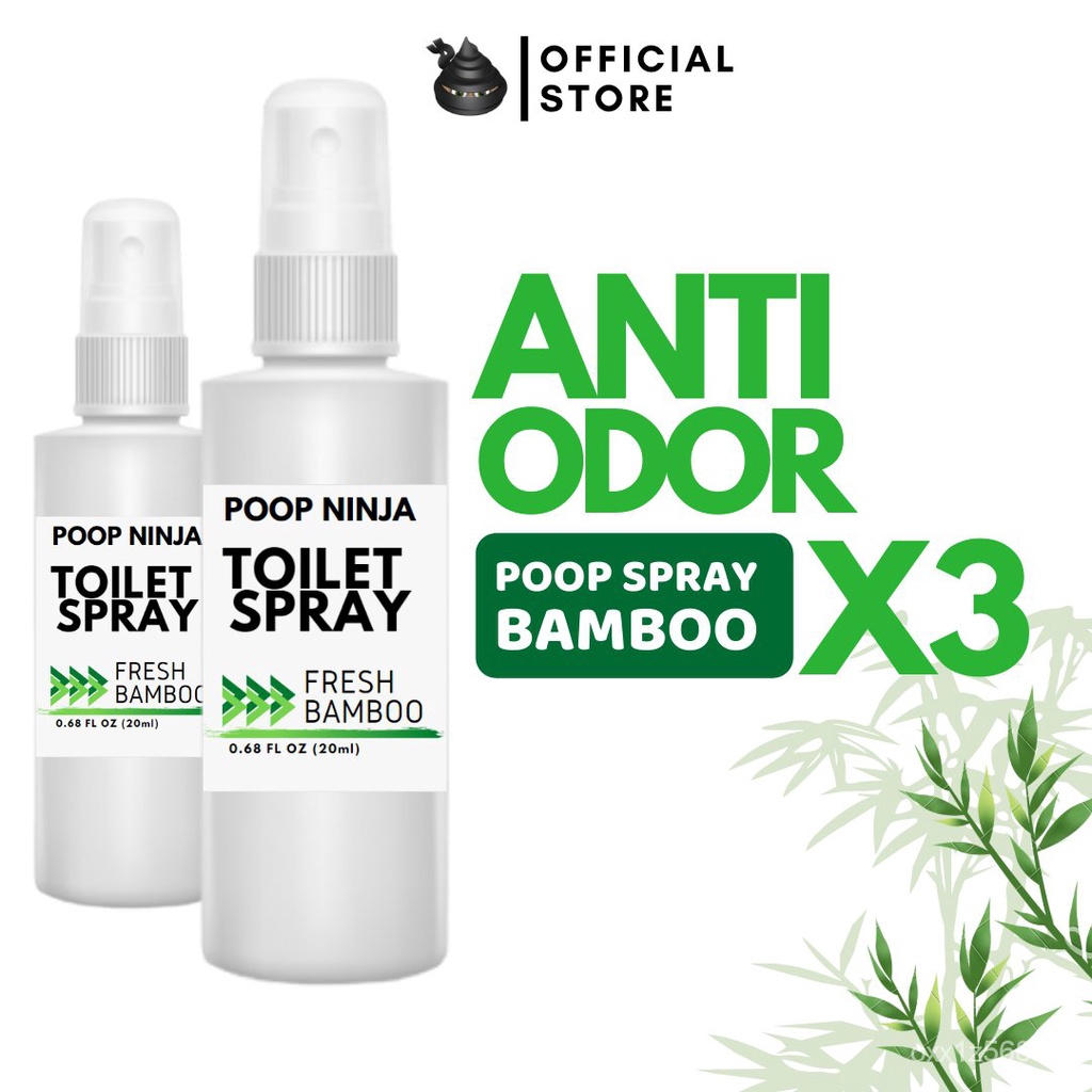 FRESH BAMBOO Poop Spray Odor Buster Air Freshener Poop Ninja Poo Spray