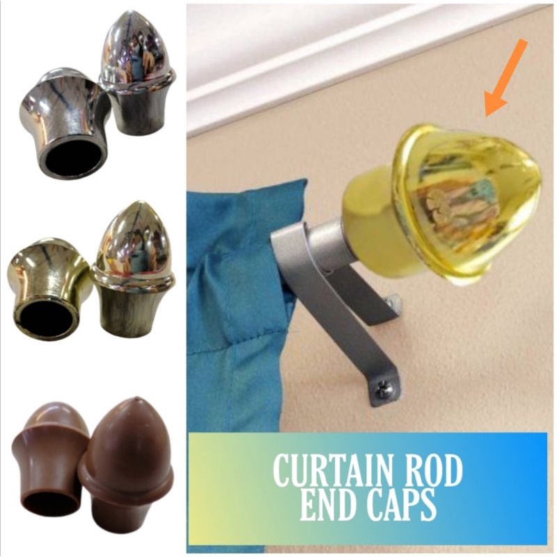 End Caps for Single Curtain Rods 1Pair Shopee Philippines