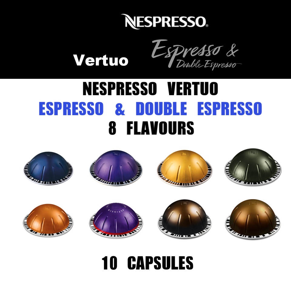 NESPRESSO Vertuo Espresso Capsules (8 Flavors) 10 Capsules Shopee