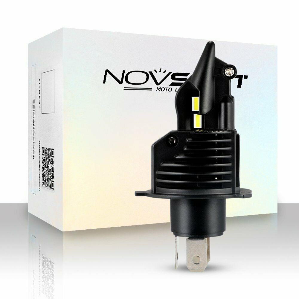 Novsight Motorcycle N20 H4 9003 LED Headlight Bulb 6000LM 6500K Hi/Lo