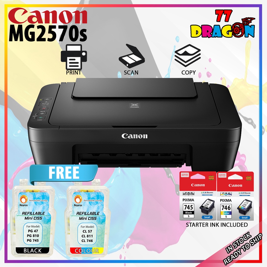Canon PIXMA MG2570S Affordable AllInOne (PRINT, SCAN, COPY) Printer