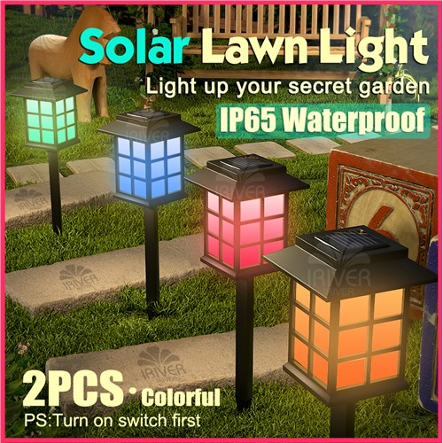iriver 6 pcs Solar Light Lawn Lamps Pathway Solar Lights Outdoor