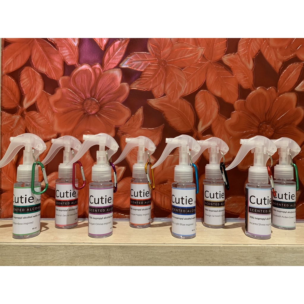 Scented Alcohol Spray 60ml Cutie3000 Perfume Alcospray Disinfectant