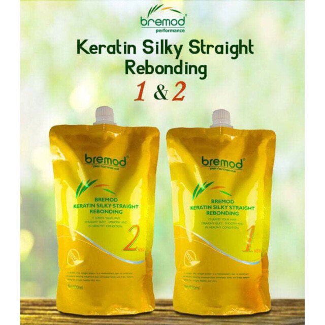 Bremod Rebonding Silky Straight Rebonding Set 1&2 (800ml*2) Shopee