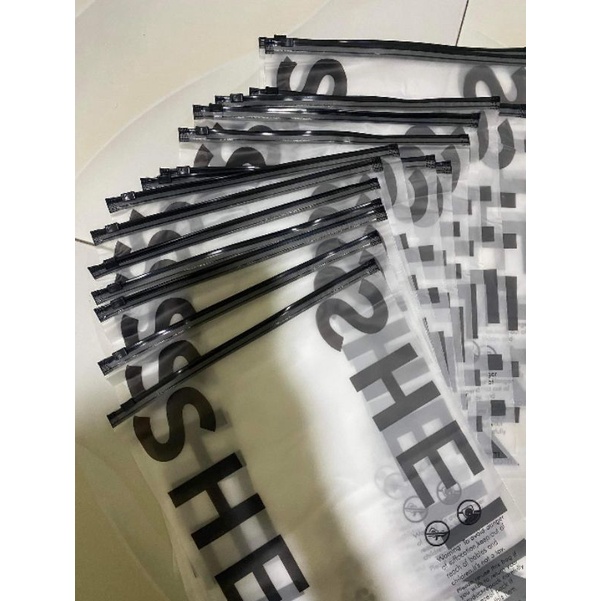 50pcs ORIGINAL SHEIN Frosted Matte Ziplock Bag Plastic Travel Pouch