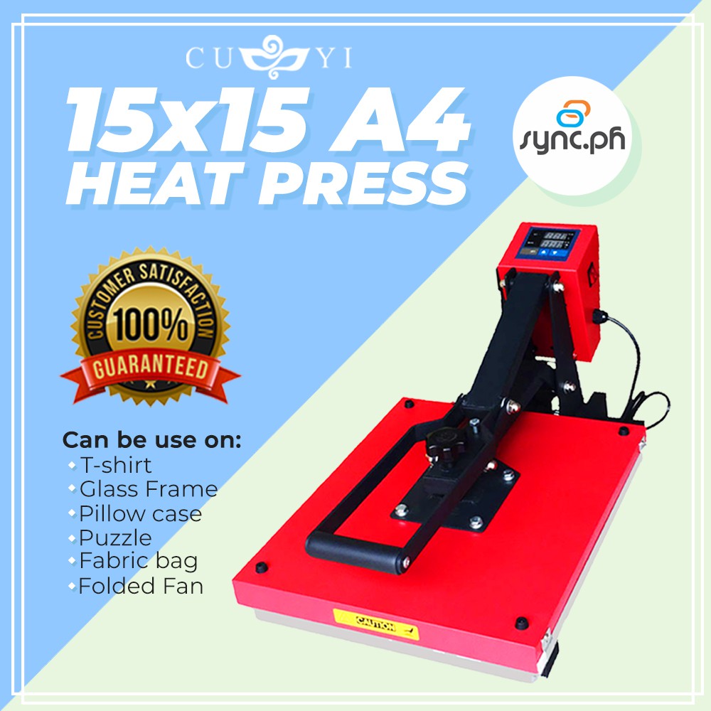 CUYI A4 Size Heat Press Machine Manual Clam Type Heavy Duty