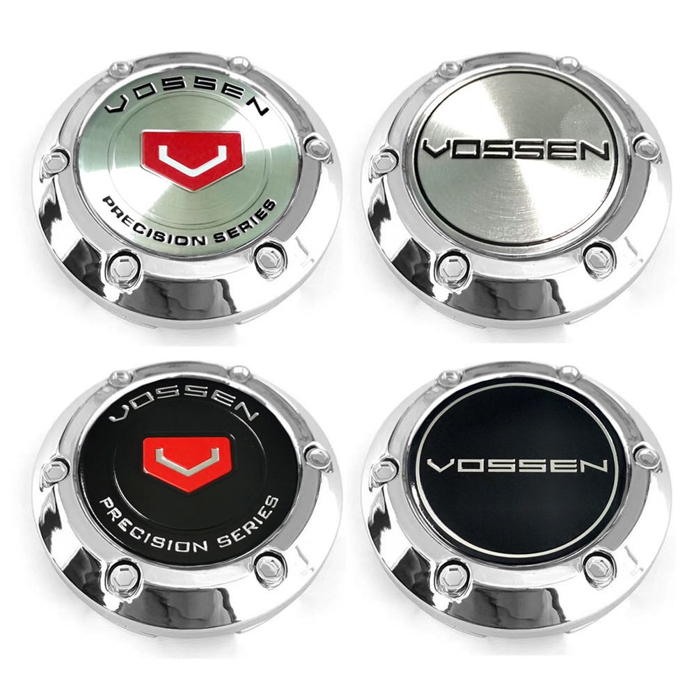 4pc 66mm Outsize 62 Innersize Vossen Wheel Center Cap Chrome Modified