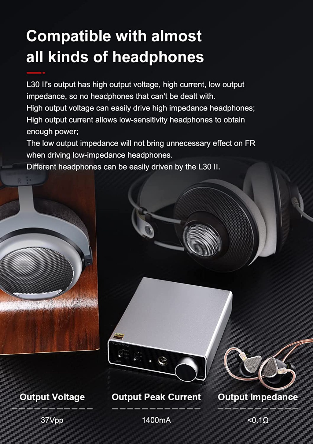 Topping L30 ii Ultra Low Noise Headphone Amplifier with superior NFCA