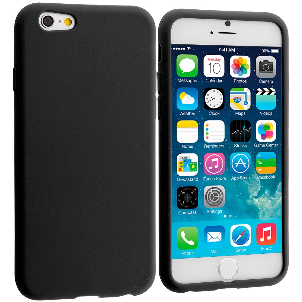 Matte Black Soft Silicone Case iPhone 5s 6s 6+ 7 7+ X XR