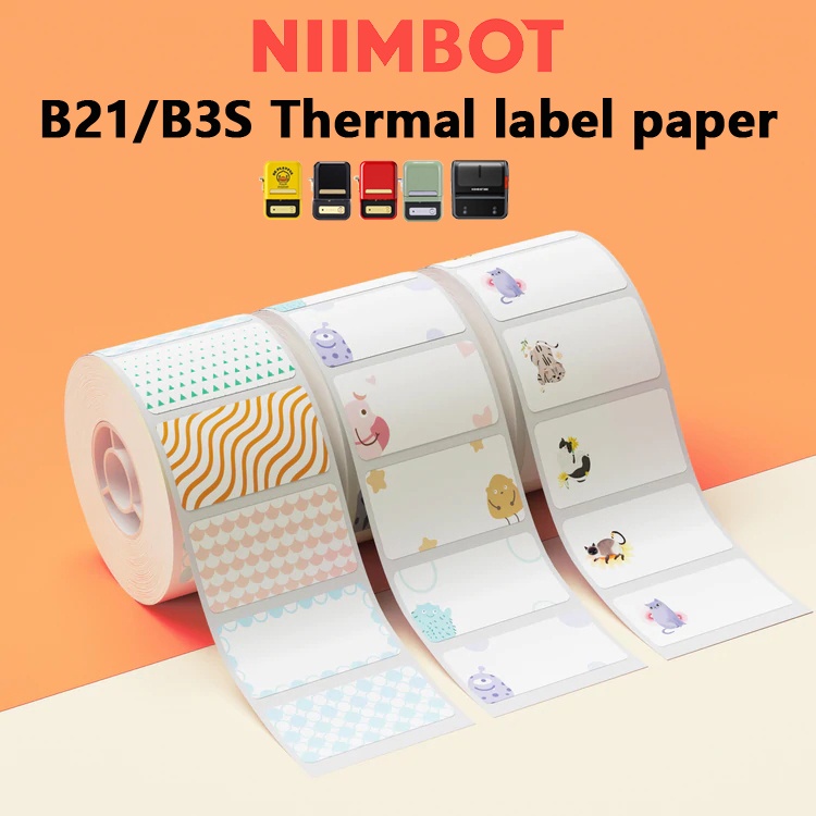 New Niimbot B21/B3S Color Label Printing Paper Thermal Label Paper