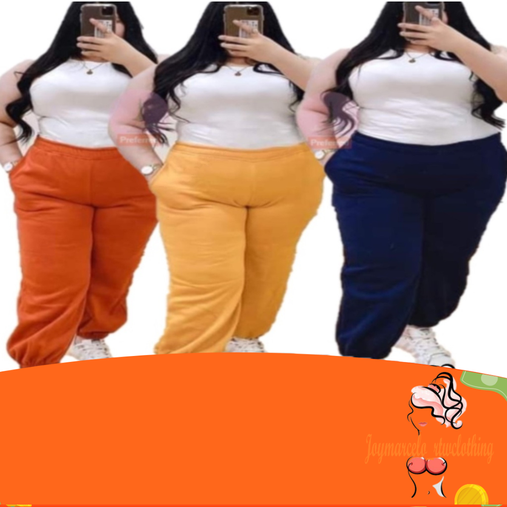 PLUS SIZE JOGGER Pants oversized XL 3XL joymarcelo Shopee Philippines