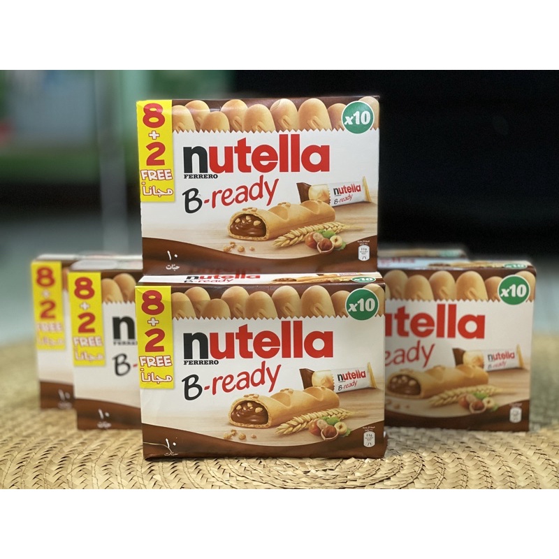 Ferrero Nutella BReady Hazelnut Spread 22g x Pack of 10 Sachets