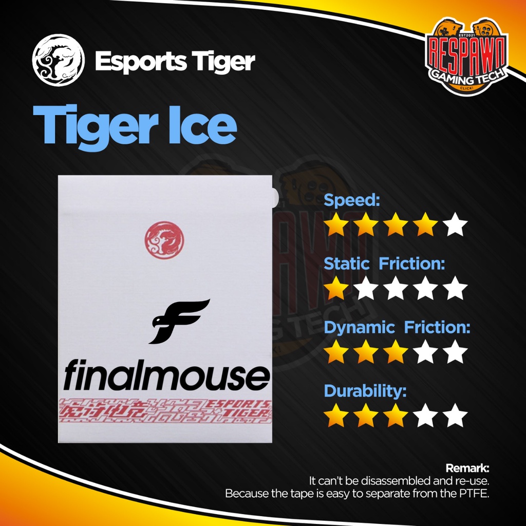 Esports Tiger ICE Skates Finalmouse Starlight12 / Ultralight 2 Cape