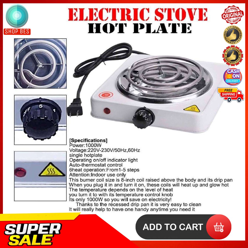 Original Portable Electric Stove Single Burner 1000w Hot Plate Portable