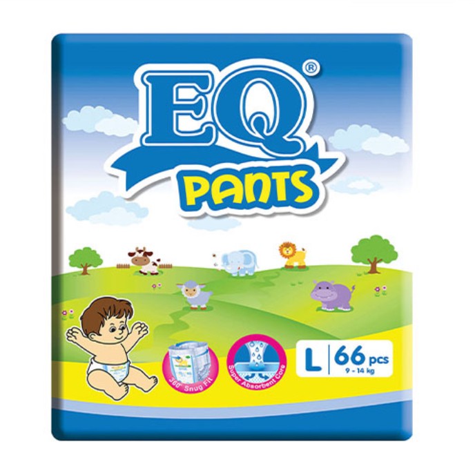 EQ Dry Pants Mega Pack Large 66's Pants Baby Diapers Shopee Philippines