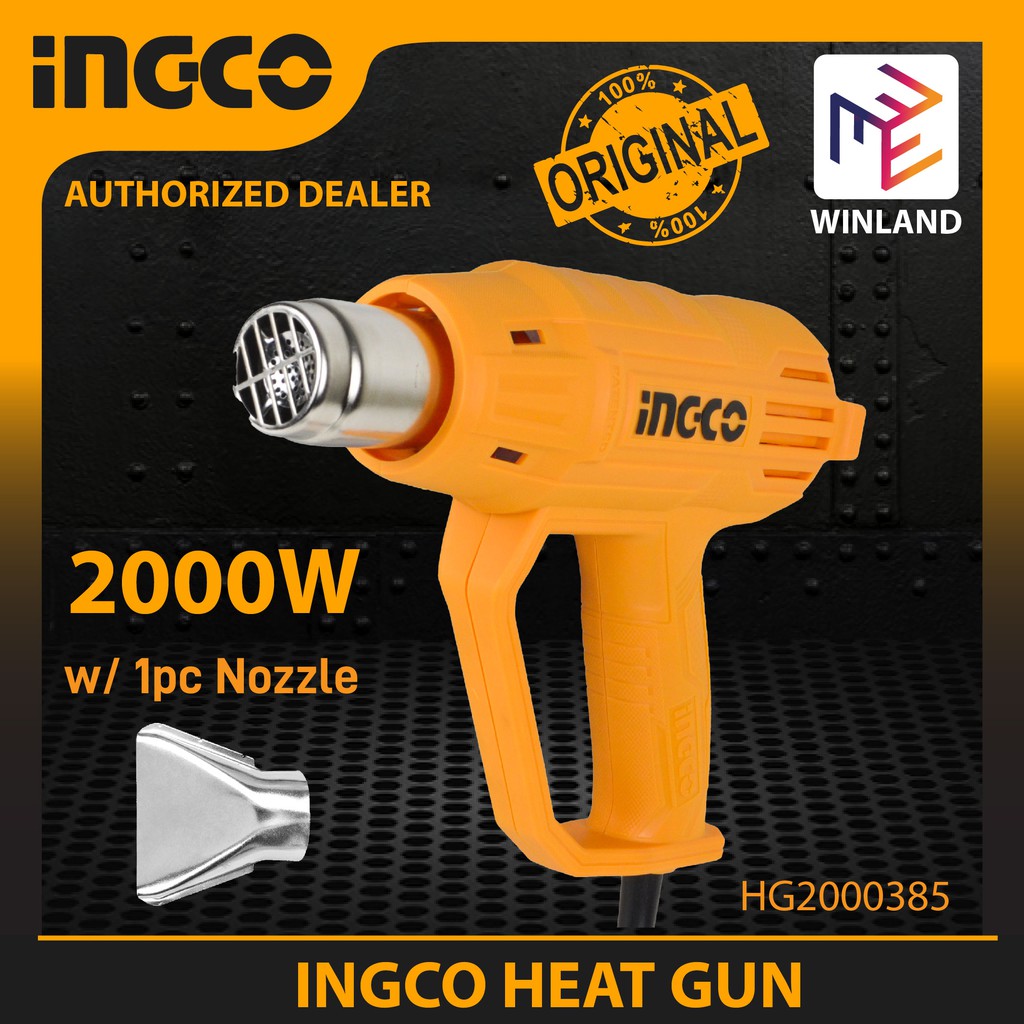 Ingco Original Heat Hot Air Gun Blower Heater Sealer Plastic 2000w