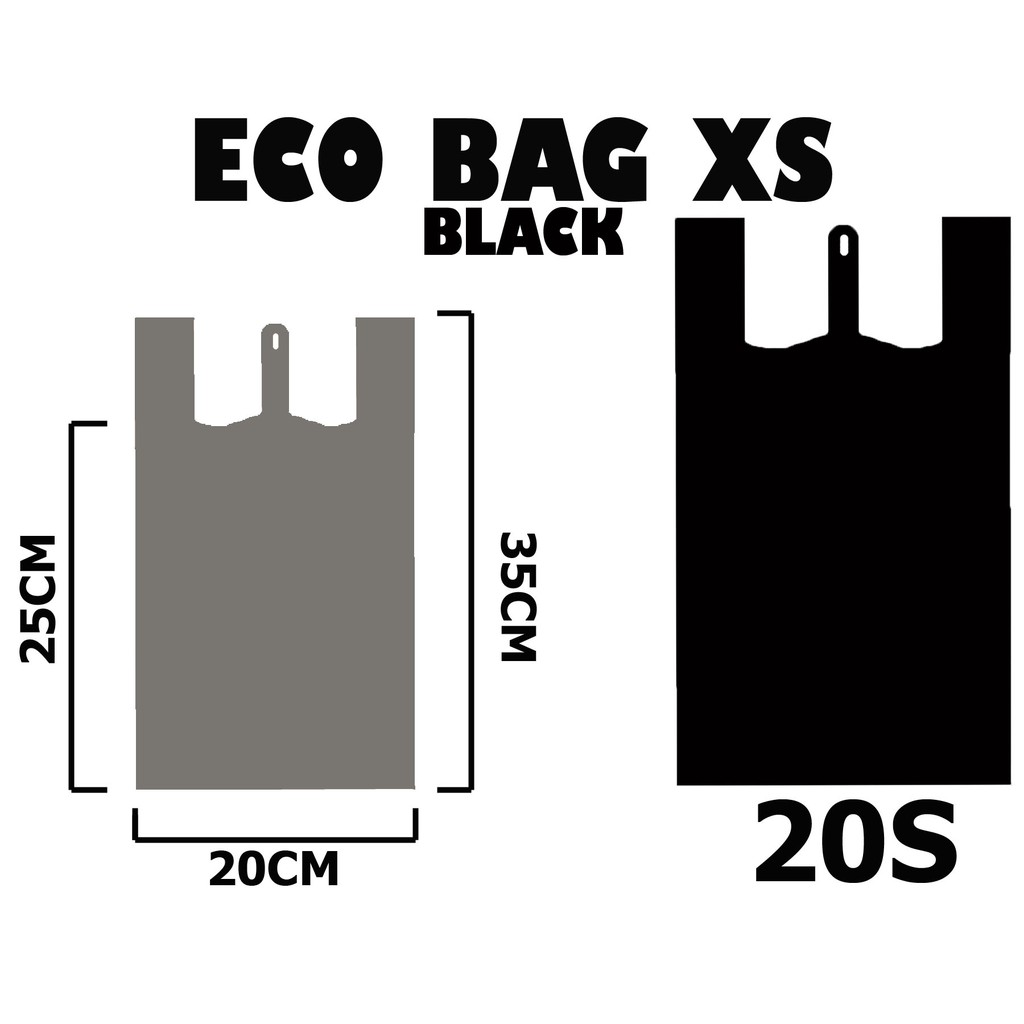 Ecobag Sando non woven EXTRA SMALL BLACK 20PCS Shopee Philippines
