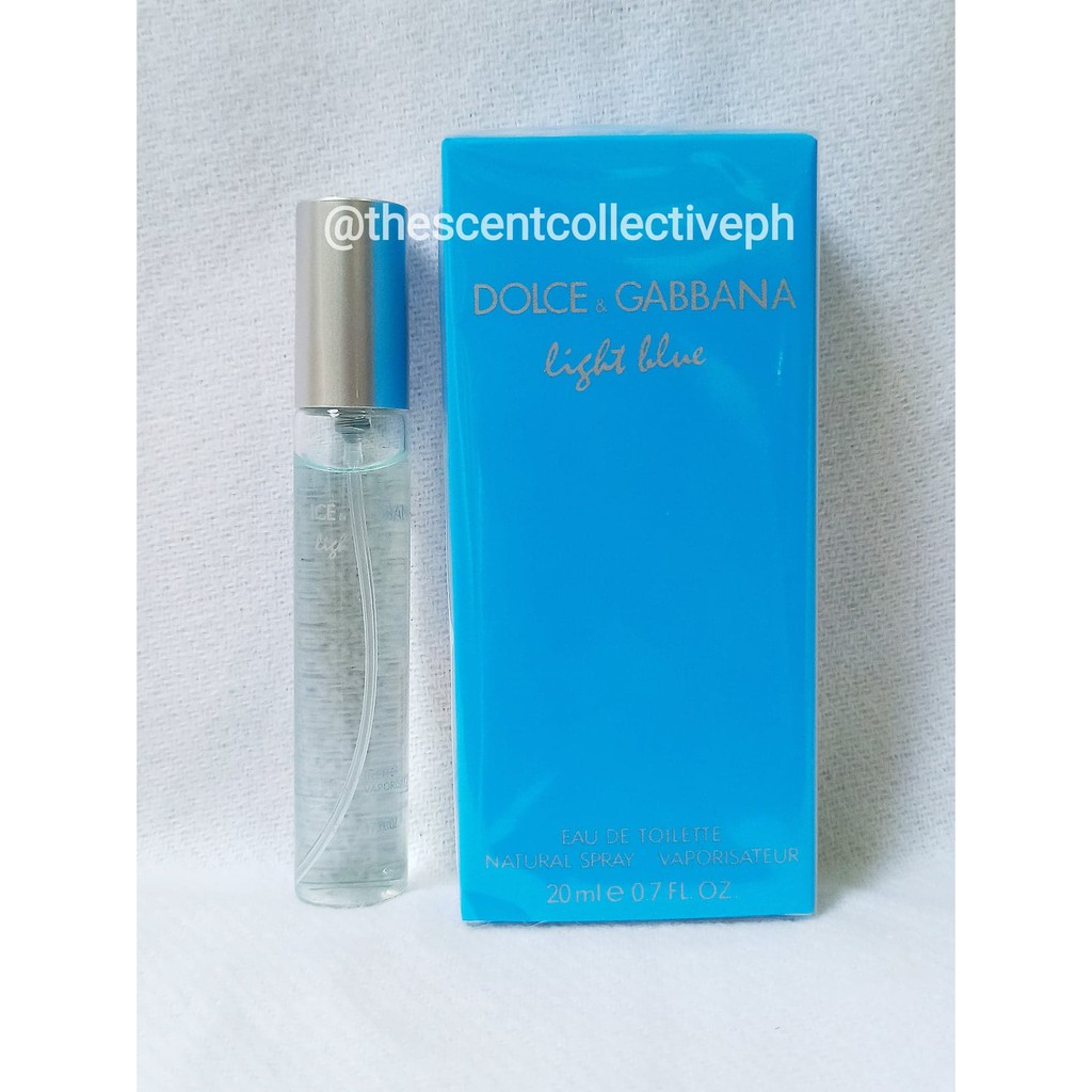 Travel Size Perfume 20ml (D&G Light Blue) Shopee Philippines
