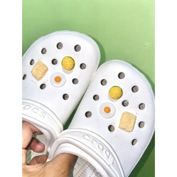 Crocs highquality jibbitz egg, burger, & ramyun (per PIECE) Shopee