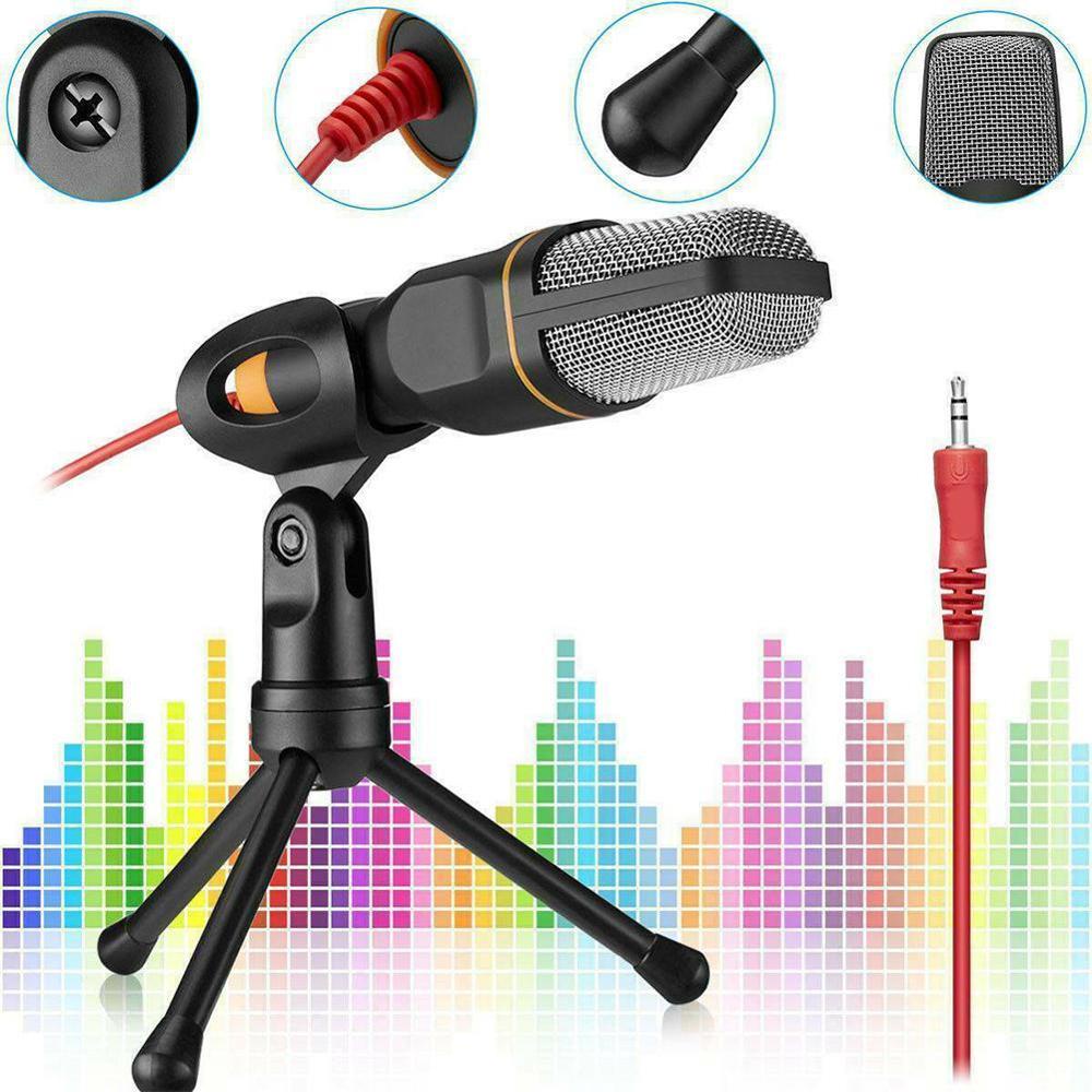 SF666 Desktop Studio Condenser Microphone 3.5mm Audio Wired Sound