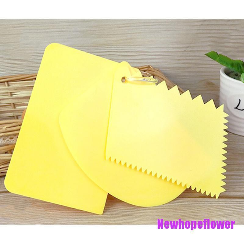 NFPH 3 X Plastic Dough Icing Fondant Scraper Cake