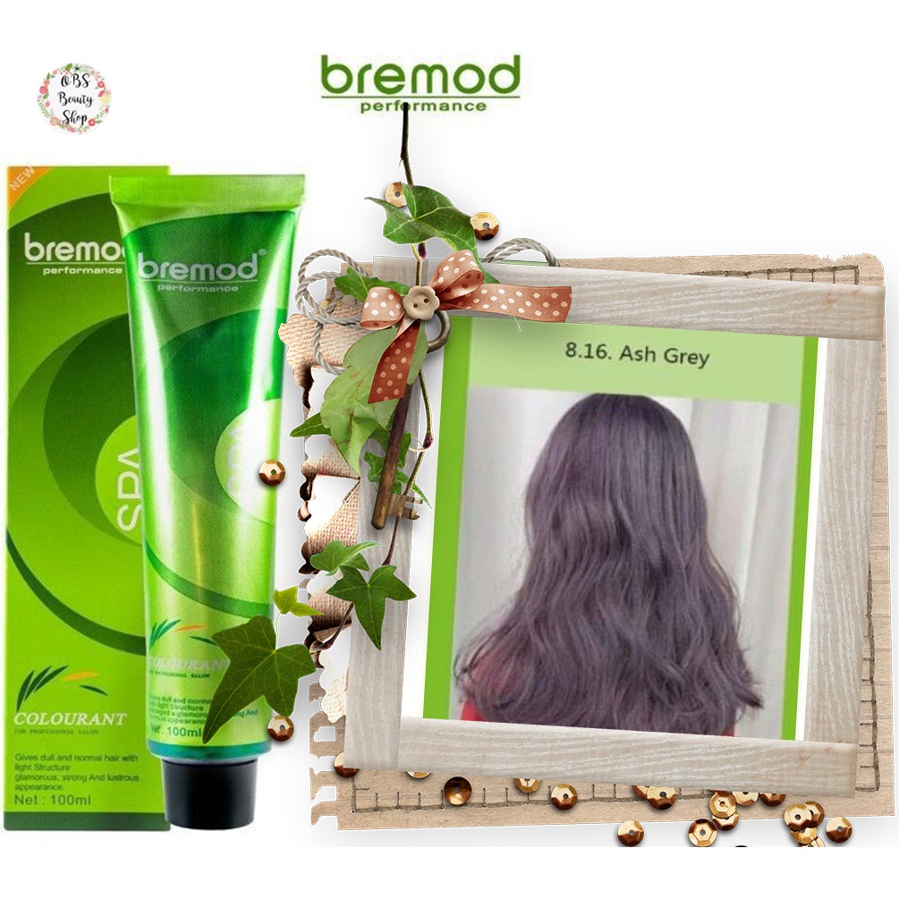 New Colors!!! Bremod Hair Color Dye Tube 8/16 Ash Gray Ash Grey