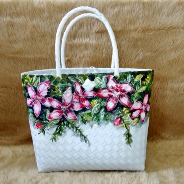 Hand Painted Bayong Bag (w/zip and twillies) Shopee Philippines