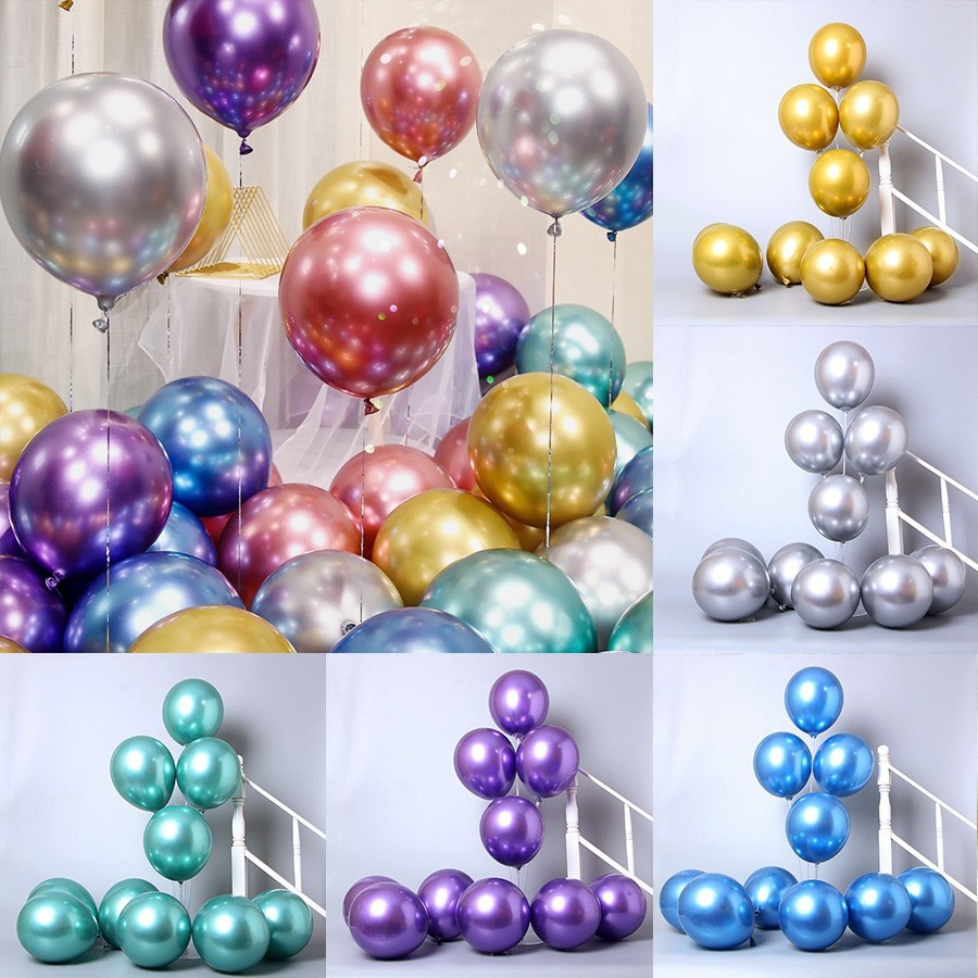 50pc 10 inch Metallic latex Balloons birthday decor Party decoration