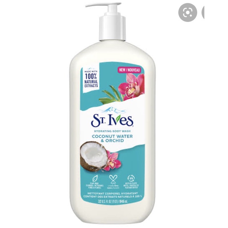 St.Ives Hydrating Body Wash with Pump Coconut Water & Orchid 946ml