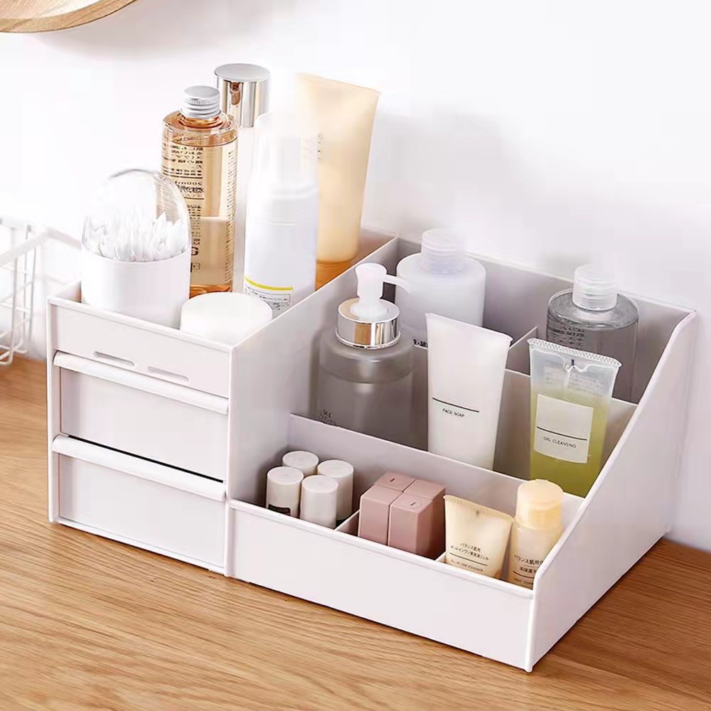 Make up vanity box bath Storage Organizer Box Portable Desk Storage Box