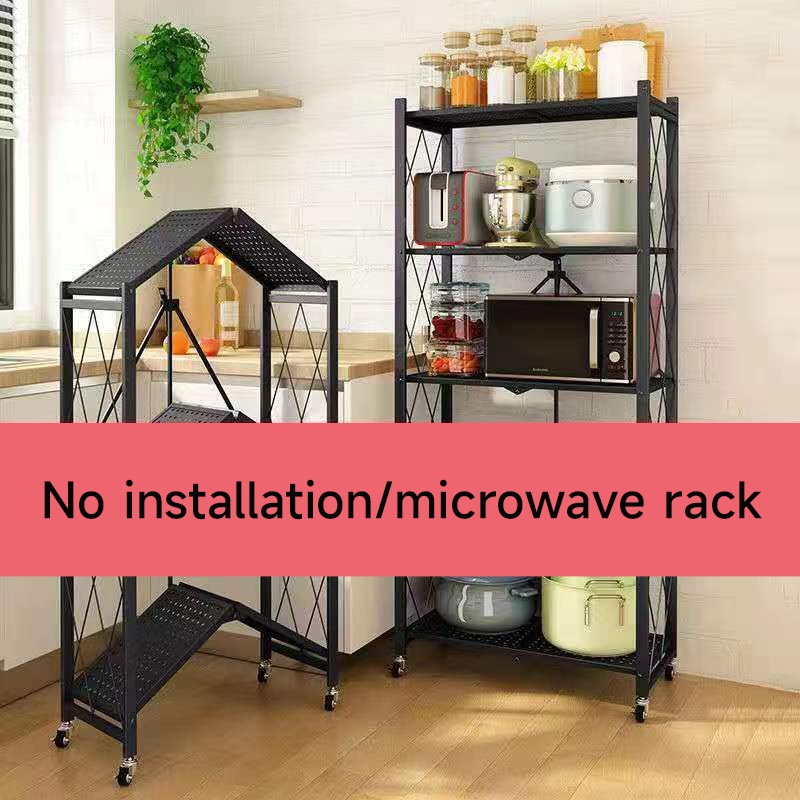 Storage racks can be moved and folded without installation kitchen