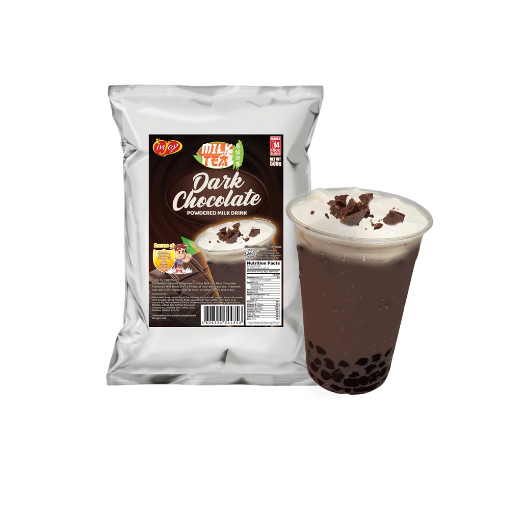 inJoy Dark Chocolate Milk Tea 500g Instant Powdered Milk Tea Drink
