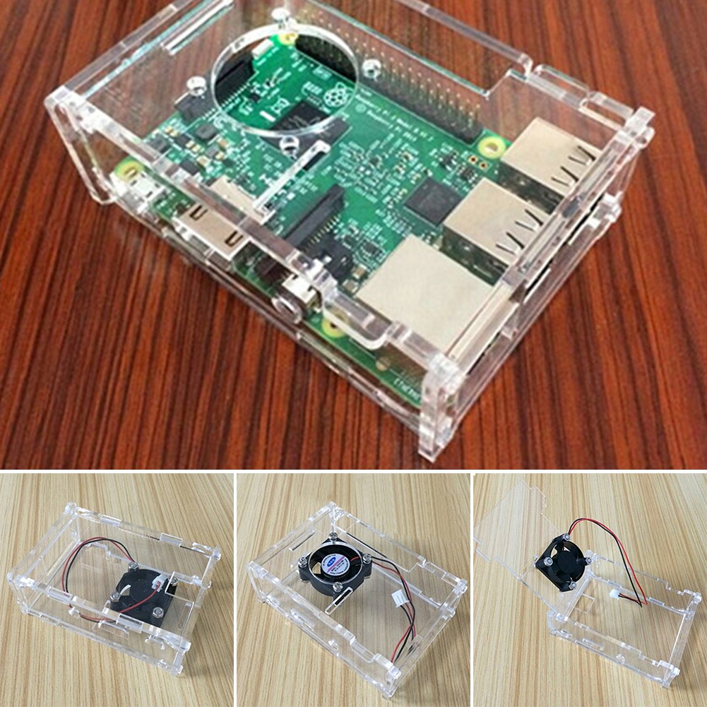 Us High Quality Raspberry Pi Case Box Cover With Fan For