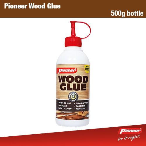 Pioneer Wood Glue 500g WaterResistant PVAC Adhesive (EasyDispense