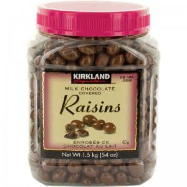 Kirkland Signature Milk Chocolate Covered Raisins 1.5kg Shopee