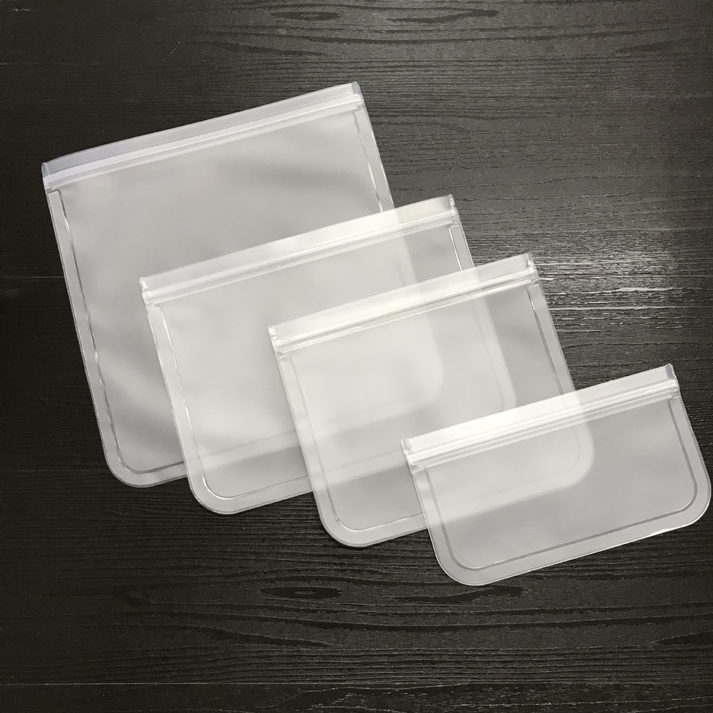 Reusable Food Storage Bags PEVA Snack Bag Custom EcoFriendly Freezer