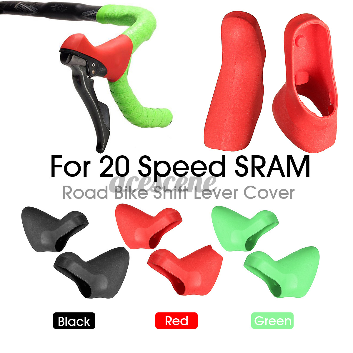 SRAM 2Pcs Silicone Road Bike Shift Lever Cover for Use With 20 Speed