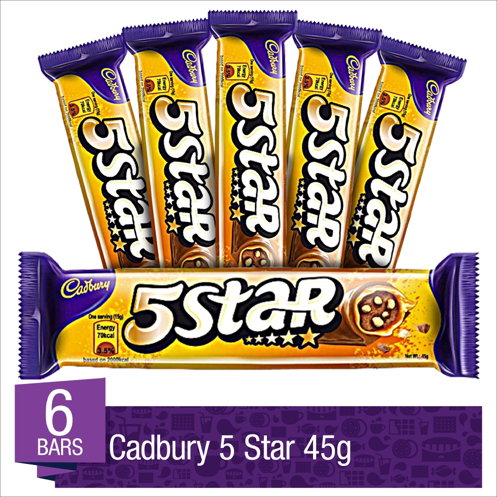 Cadbury Five Star Chocolate 45g (Set of 6) Shopee Philippines
