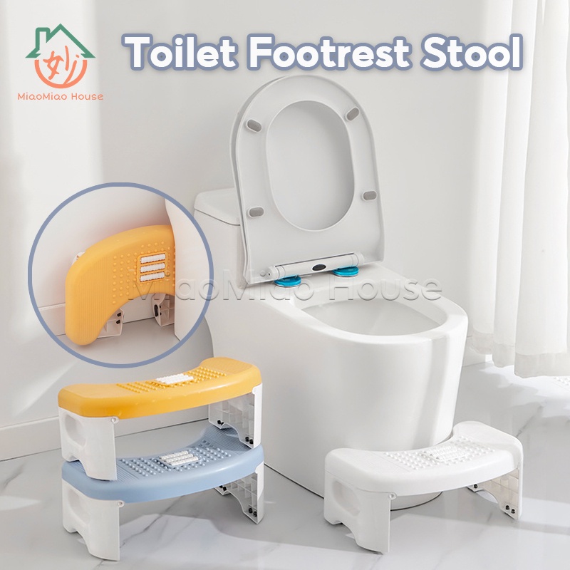 Foldable Toilet Footrest Stool Potty Help Thicker Squatty Potty White