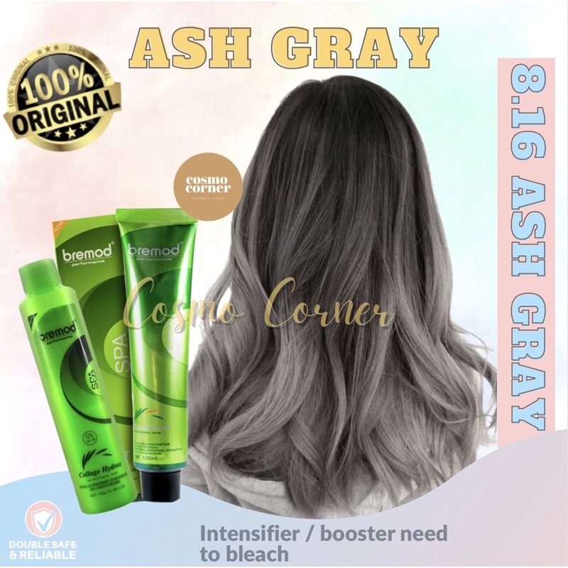 Ash Gray 8.16 Bremod Hair Color with Oxidizing Cream SET (Bremod Hair