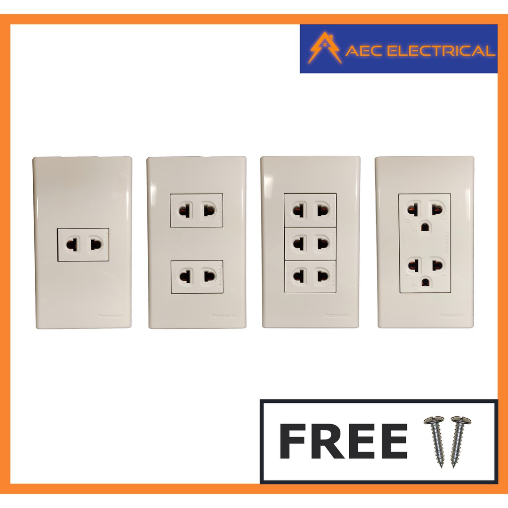 Panasonic Wide Series Outlet 1 Gang/2 Gang/3 Gang/Duplex v2 Shopee Philippines