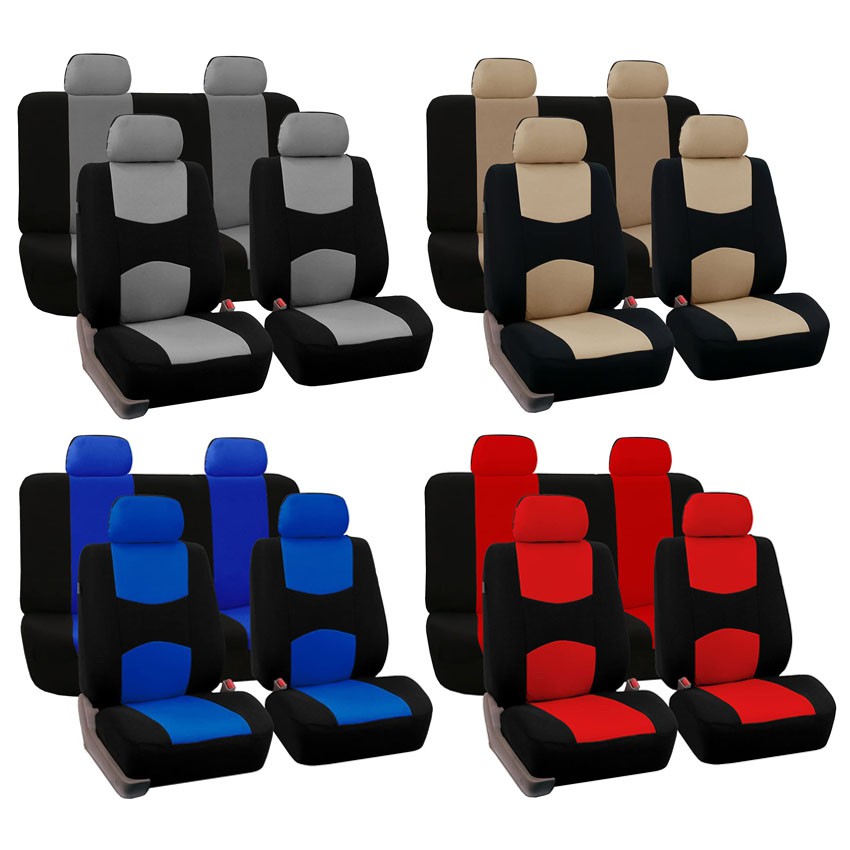 Universal Fit 9 pcs Set Fabric Car Seat Cover for 5 Seat Car (20pcs