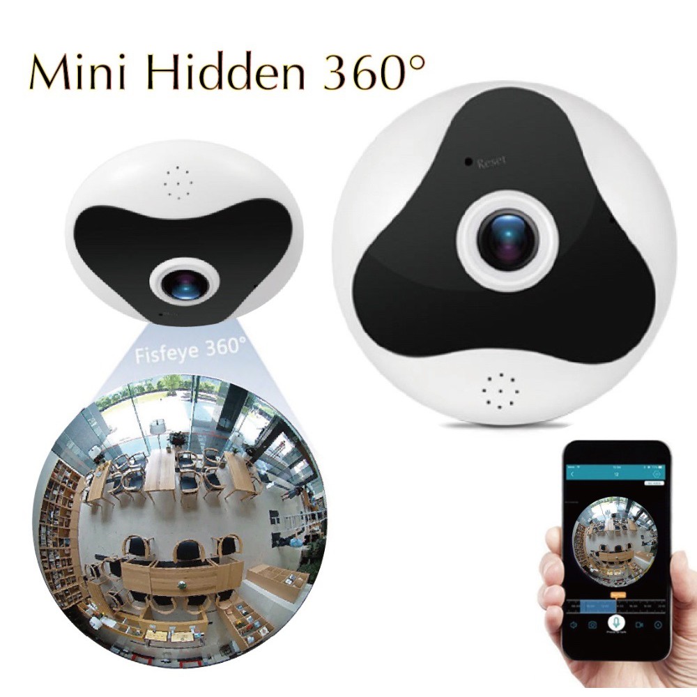 32GB Mini Hidden fisheye Ceiling 360 Panoramic wifi camera Shopee