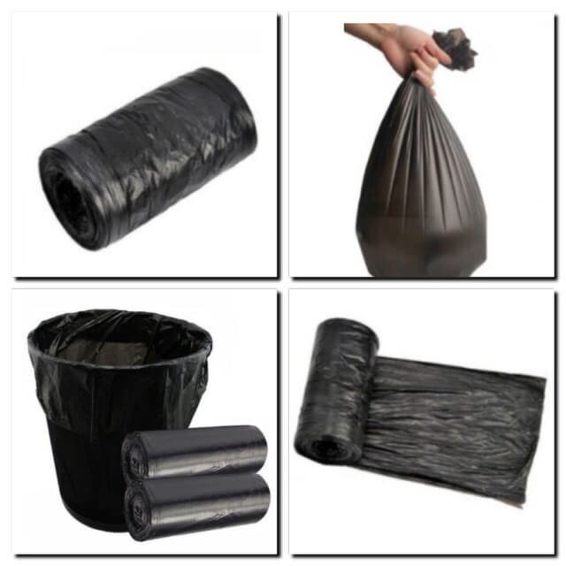 COD DVX 10pcs per Roll Disposable Black Garbage Trash Bag Waste Pouch