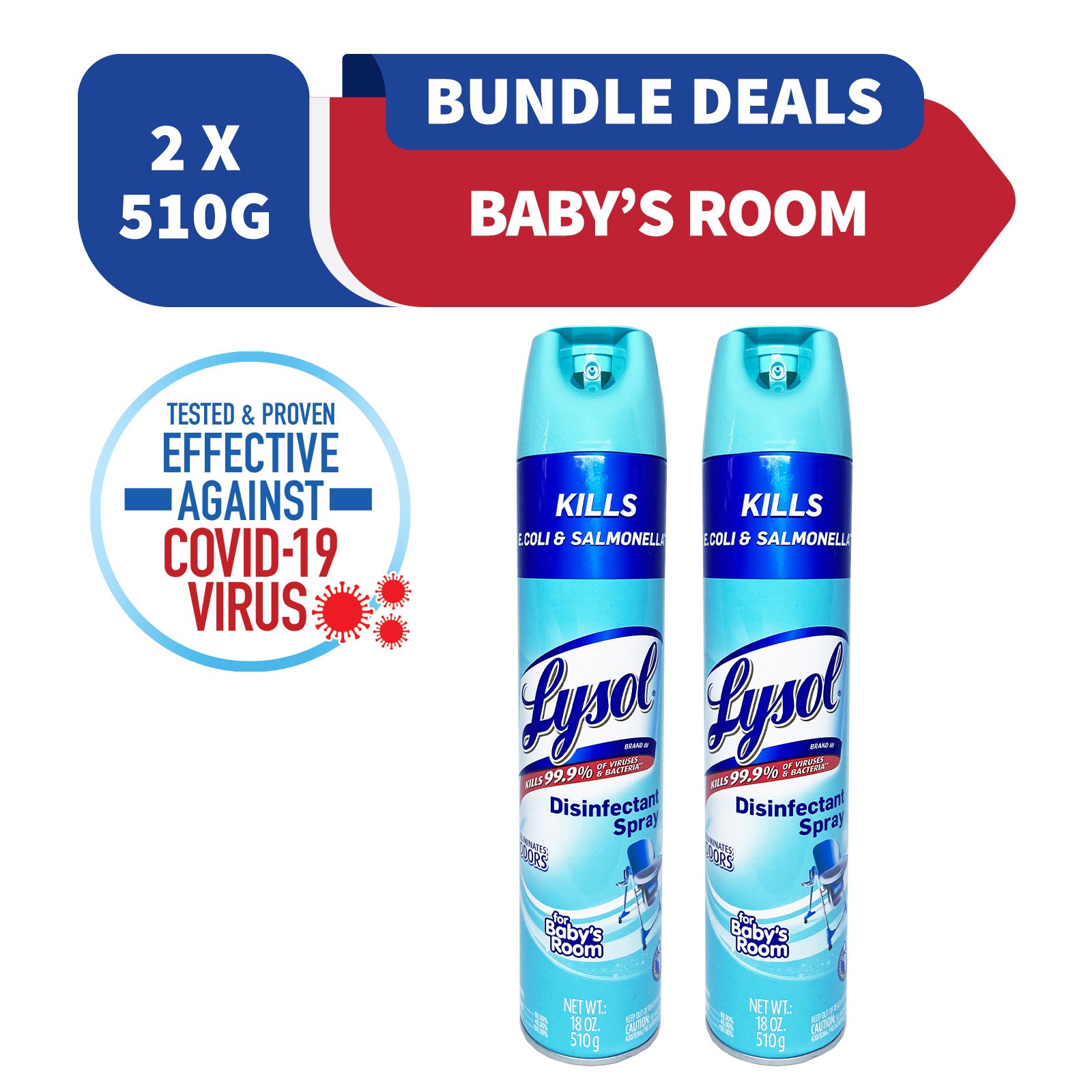Lysol Disinfectant Spray For Baby's Room 510g Set of 2 Shopee Philippines