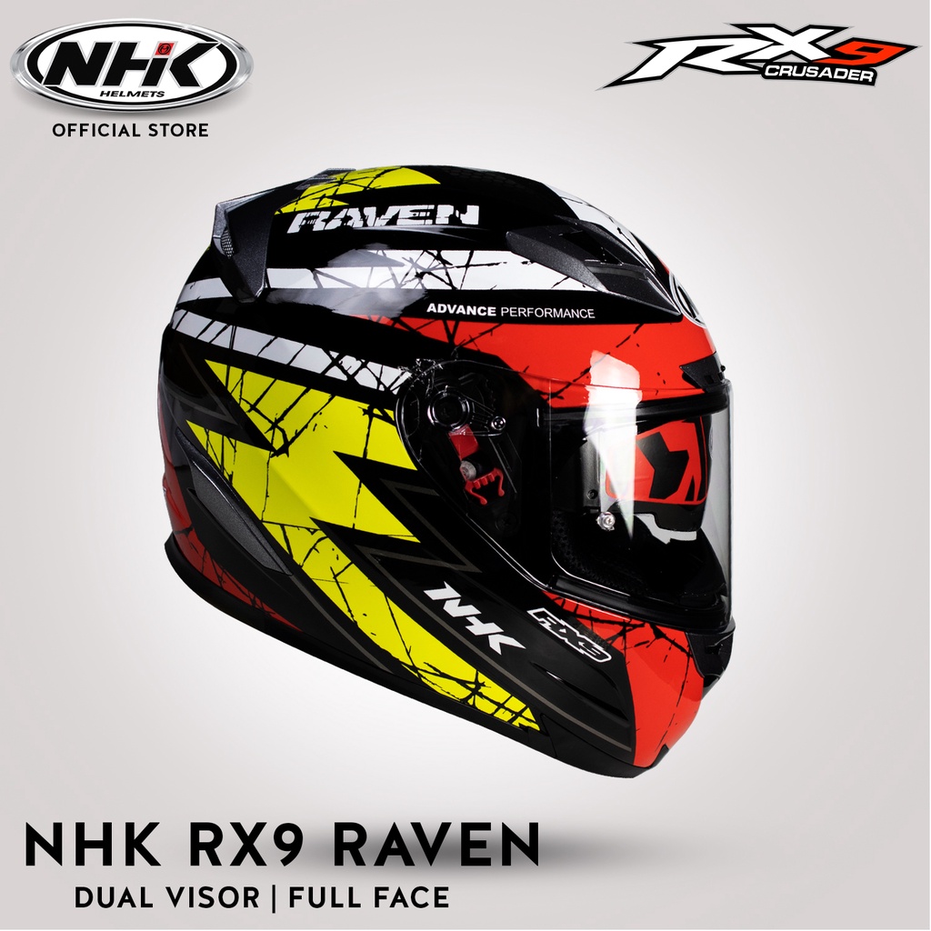 NHK Helmet RX9 RAVEN I Full Face Dual Visor NHK Helmets Official