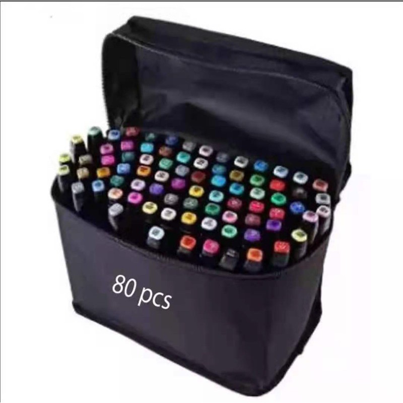 80pcs Touch Marker Pen with Handle Bag. Shopee Philippines